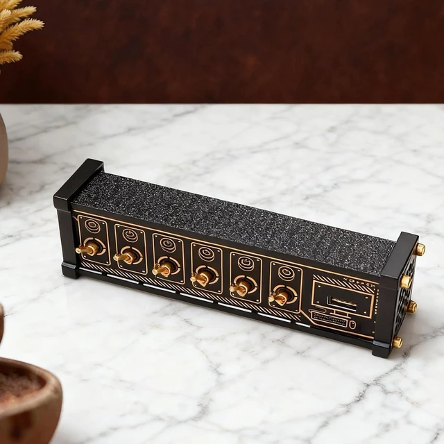 Alt view image 3 of 6 - 6 Ports USB C Splitter, U6 6 Port USB Docking Station, W/LED Status Light, Voice Control Function, Data Transmission, 9 USB Convenient Input Ports, 4 Data Ports, Metal Toggle Switch, for Data Transfer