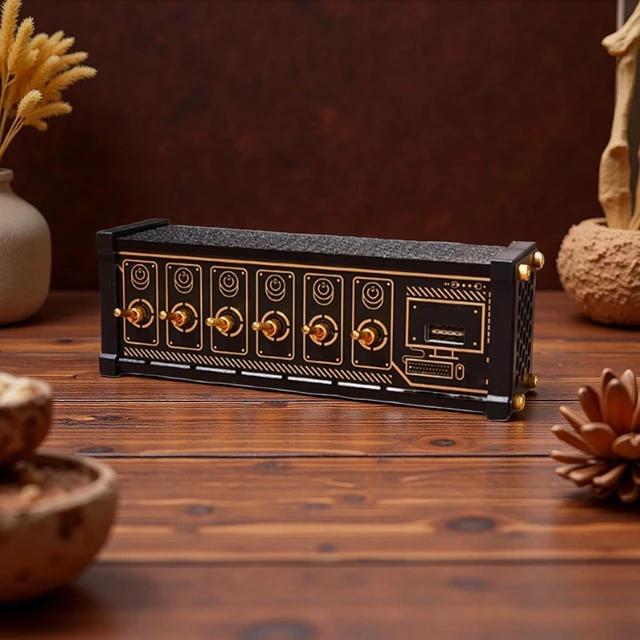 Alt view image 6 of 6 - 6 Ports USB C Splitter, U6 6 Port USB Docking Station, W/LED Status Light, Voice Control Function, Data Transmission, 9 USB Convenient Input Ports, 4 Data Ports, Metal Toggle Switch, for Data Transfer