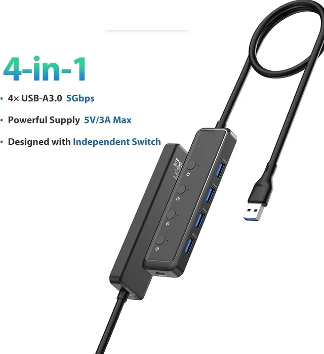 Alt view image 2 of 7 - USB Hub Type C Triple Display Adapter 4K HDMI 10Gbps USB 3.1 1000Mbps RJ45 100W PD Charging Docking Station for PC Laptops(4in1 4USB-A3.0)