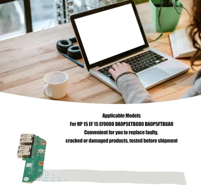 Alt view image 4 of 7 - aqxreight Laptop USB Board Professional Replacement USB Board for 15 EF 15 EF0000 DA0P5ETB6B0 DA0P5FTB6A0 Use Perfect for Laptop BoardUSB BoardUSB for HPReplacement