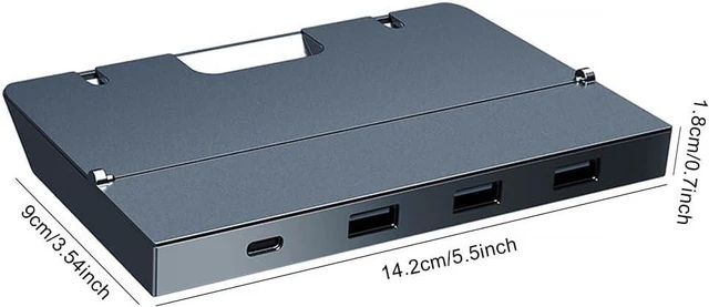 Alt view image 6 of 7 - Car USB Docking Station Type-C Interior Card Reader Gamepad Automobile Dock Hub Portable 45W Plastic Charger Splitter