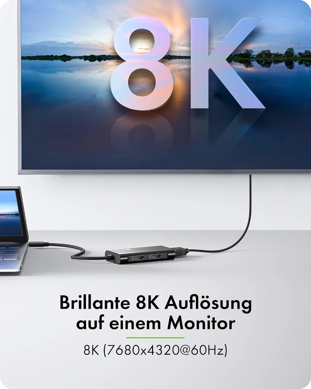 Alt view image 4 of 7 - ICY Box (USB-C to 3× HDMI Adapter) 8K @ 60Hz Single Display, 4K @ 144Hz Dual Display, 4K @ 60Hz Triple Display, USB 3.2 Gen 2, MST, 20 cm Cable, IB-AD1030-C