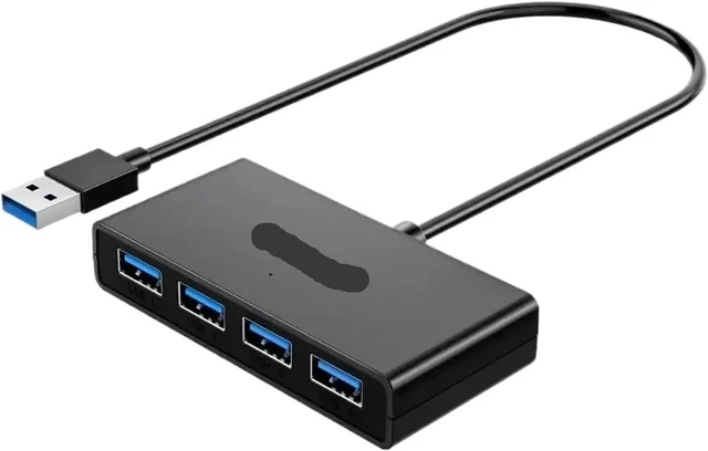 Main image of 4 Port USB 3 Splitter HUB with m;ic/ro Power Multiple High Speed OTG Adapter for Computer Accessories(Black 30 CM)