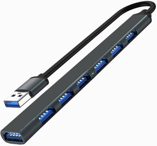 Main image of 7 Ports USB 3 TY>pe C HUB Expander Splitter High Speed OTG Adapter Docking Station for PC Hard Drive Keyboard(7port USB Black)