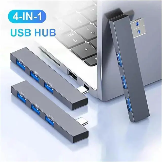 Alt view image 2 of 7 - 4 in 1 USB-C USB HUB Splitter High Speed Docking Station USB 3 USB-C HUB PD OTG Adapter for PC Accessories(C to USB)