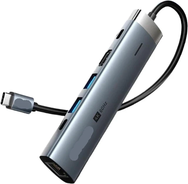 Main image of USB C HUB TY>pe to HDMI 4K60Hz RJ45 PD 100W Adapter for Pro Air M2 M1 Sum/sang PC Accessories 3(6-in-1 HDMI RJ45)