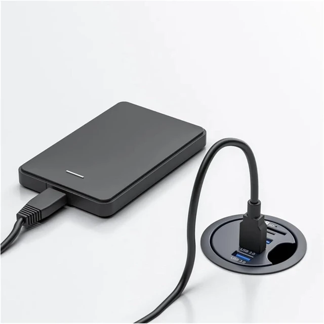 Alt view image 4 of 6 - USB HUB 3 Mount in Desk Docking Station with Multi USB 3 Adapter SD/TF Card Reader Headphone Desktop USB Splitter(R002)
