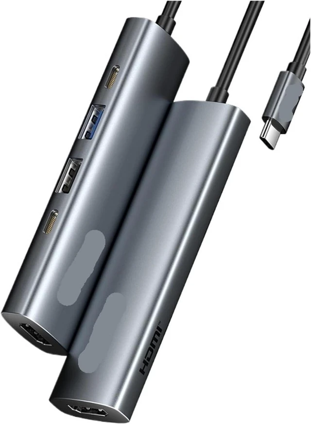 Main image of 5 in 1 USB C 4K HDMI HUB 3 PD 100W Multiport Docking Station Adapter for de*/ll an/DRO/id(USB 3.0 2.0)