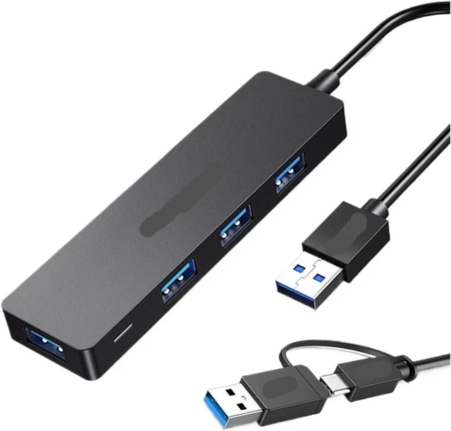 Alt view image 2 of 7 - 4-Port USB HUB 3 2.0 Ultra Slim Data Hub TY>pe C HUB for, Pro/mini, I>(CHLBD)