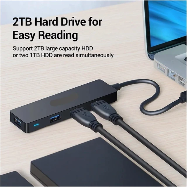 Alt view image 6 of 7 - 4-Port USB HUB 3 2.0 Ultra Slim Data Hub TY>pe C HUB for, Pro/mini, I>(CHLBD)