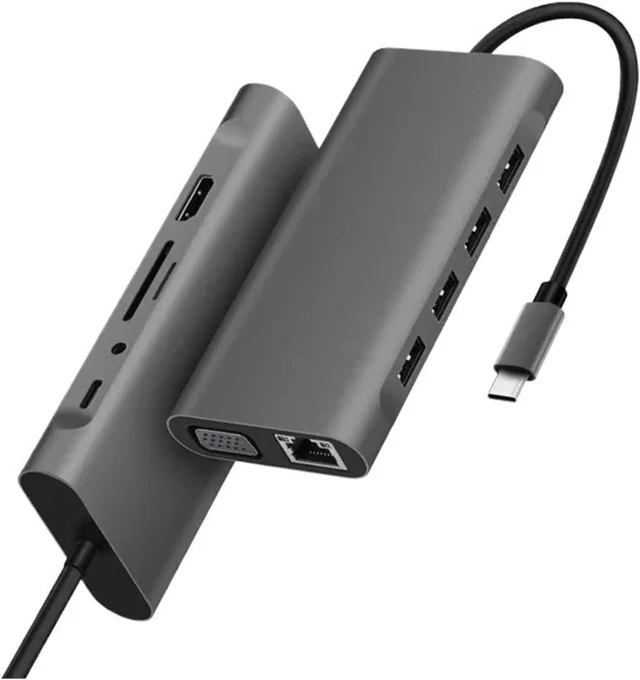 Main image of 11-in-1 USB C Docking Stations HUB Hubs TY>pe to 4K HDMI 3 5Gbps Splitter Adapter for PC(11-in-1)
