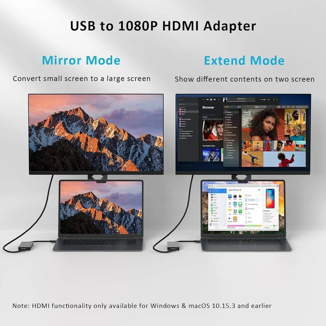 Alt view image 4 of 7 - USB Hub, 5 in 1 USB Adapter USB 3.0 Hub Multiport with HDMI, 2 USB A 2.0 Ports, SD/TF Card Reader, USB A Docking Station Compatible with Win11/10/8/7/XP/Mac OS (Non Vista/Linux) (Space Gray)