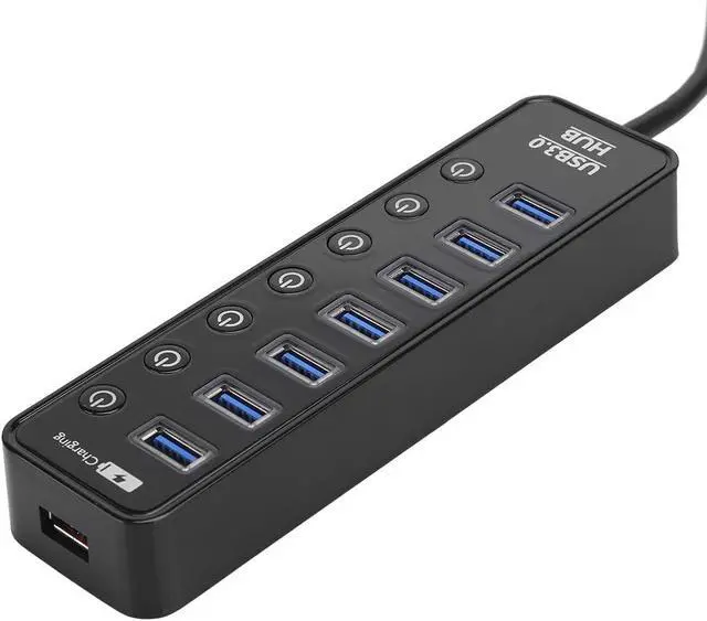 Alt view image 2 of 7 - HighSpeed USB 3.0 Splitter Docking Station with 7-Port Switch for PC, Plug and Play, DriverFree, Suitable for XP/Vista/7/8 Users