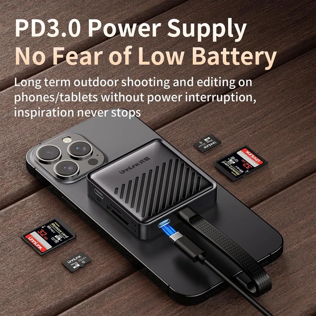 Alt view image 6 of 7 - Magnetic USB C Hub Docking Station for 2 TF3.0/2 SD3.0 PD3.0,HDMI 4K@60Hz USB-A 5Gbps USB-C Devices for Android,iPhone 17,16,15 Pro Max and iPad Pro/Air/Mini MacBookPro/Air for Transmission