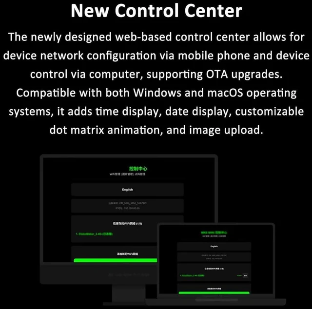 Alt view image 6 of 7 - Multi USB C Splitter Cable, 8 Ports USB C Splitter, Dual Controls in One Switch, W/HD Color Screen, 10-Level Brightness, Personalized Customization, for Phones, Computer