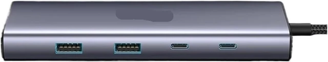 Alt view image 3 of 3 - USB-C HUB to 4K60Hz HDMI RJ45 PD100W SD&TF USB3.0 5Gbps Splitter for Accessories Docking Station(9-in-1 10Gbps)