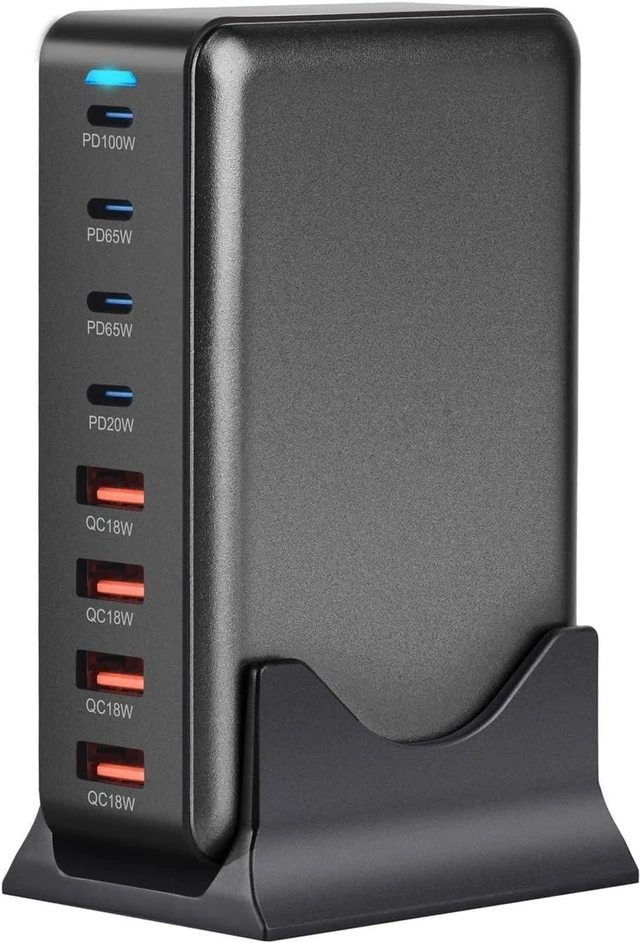 Alt view image 3 of 4 - 320W GaN USB C Fast Desktop 8-Port TY>pe PD 3.0 for IPhone15 14(US)