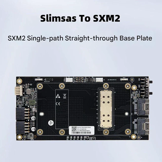 Alt view image 3 of 7 - SXM2 V100 Single Channel X16 Through Baseplates 8654 Interfaces Graphics Card for External Deployment
