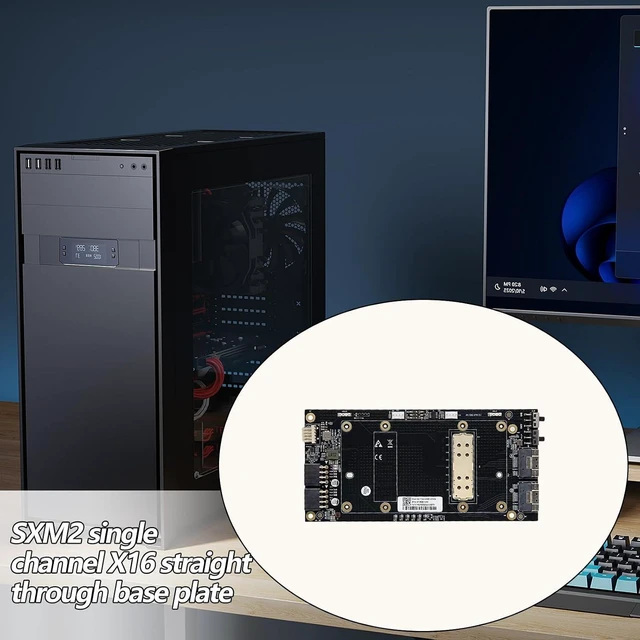 Alt view image 2 of 7 - SXM2 Single Passthrough X16 Directly Connecting Backplanes for Highly Bandwidth GPU CPU Data Transfer in Training an