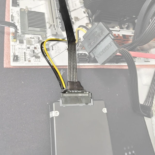 Alt view image 5 of 7 - Premium NVME to U.2 Adapter Cable with 15Pin Power Featuring Aluminum Foil Shielding Fast PCIE4.0 Data Transfer