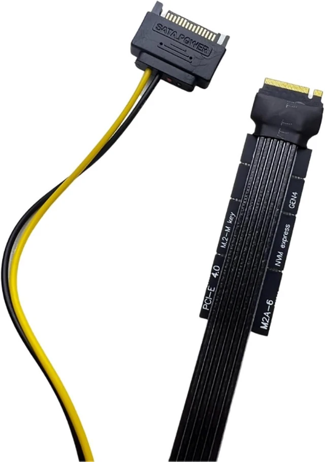 Alt view image 6 of 7 - Premium NVME to U.2 Adapter Cable with 15Pin Power Featuring Aluminum Foil Shielding Fast PCIE4.0 Data Transfer