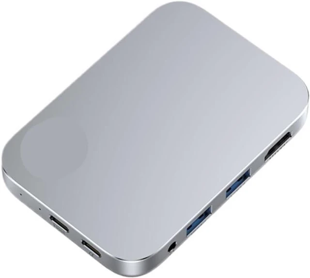 Alt view image 2 of 3 - Docking Station M.2 SSD Enclosure USB3.0 10Gbps USB C Hub Splitter TY>pe C to HDMI Adapter 4K60Hz PD100W M2 5 in 1(Silvery)
