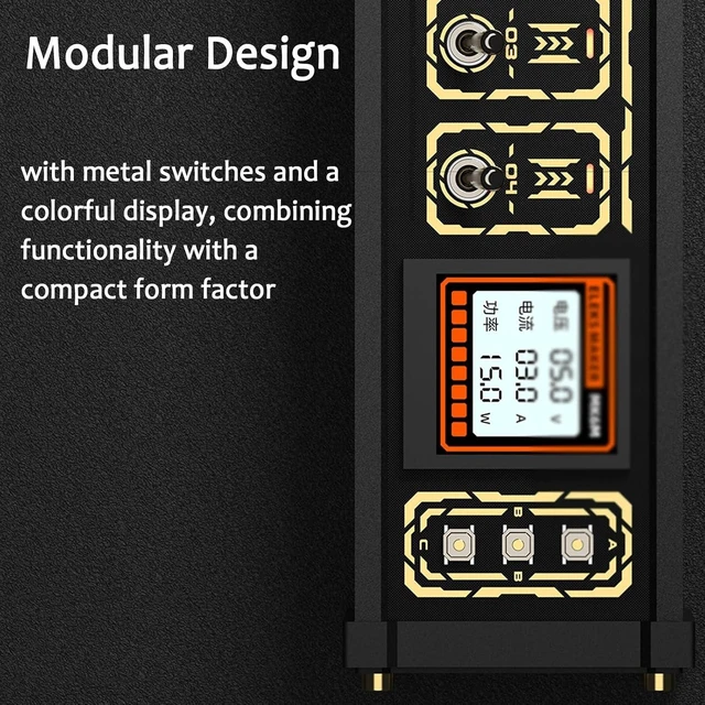 Alt view image 5 of 7 - 8 Port USB Docking Station, Multi-Port USB Expander, Time Synchronization/Dot Matrix Animation/Custom Images/Expansion Dock, for Phones, Tablets