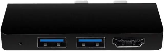 Alt view image 3 of 3 - 6-in-1 Docking Station TY>pe C Male to HDMI-Compatible SD for USB Hub Multi Splitter Adapter for Surface Pro 8/9/X(Black)