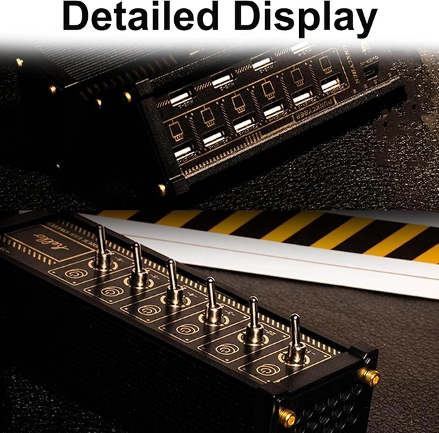 Alt view image 6 of 7 - 6 Ports USB C Splitter, Generic Portable 6 Port USB Hub, with Button Switch, 6 USB Ports, Measuring 161 X 53 X 43 Mm, Voice Control Function, for Phones, Tablets, and Gadgets