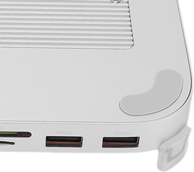 Alt view image 7 of 7 - Zunate USB C Hub with M.2 NVMe SSD Slot, 2 x USB A 3. and 1 x A .0 Interfaces, 1 C 2A Port, Aluminum Alloy Dock and Stand Support for M4