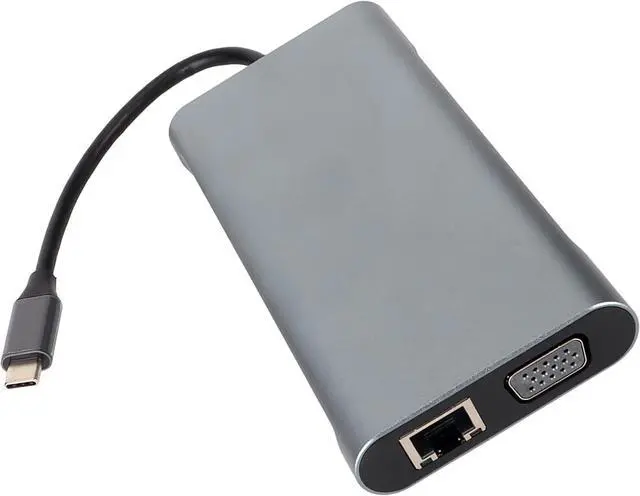 Main image of Cryfokt USB C Hub 11 in 1 4K HD VGA Compact Docking Station for PC Monitor Projector with Fast Charge for OS X Laptop ProAir 1 Piece