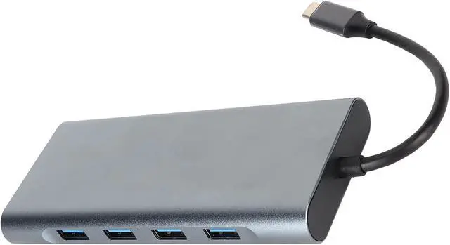 Alt view image 3 of 7 - Cryfokt USB C Hub 11 in 1 4K HD VGA Compact Docking Station for PC Monitor Projector with Fast Charge for OS X Laptop ProAir 1 Piece