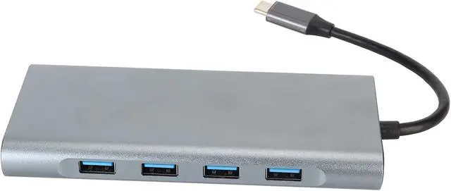 Alt view image 4 of 7 - Cryfokt USB C Hub 11 in 1 4K HD VGA Compact Docking Station for PC Monitor Projector with Fast Charge for OS X Laptop ProAir 1 Piece
