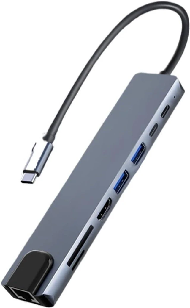Alt view image 3 of 3 - Docking Station Typec Expansion USB Splitter, Multi-Interface HDMI Cable Adapter, Computer Converter(8 in 1)