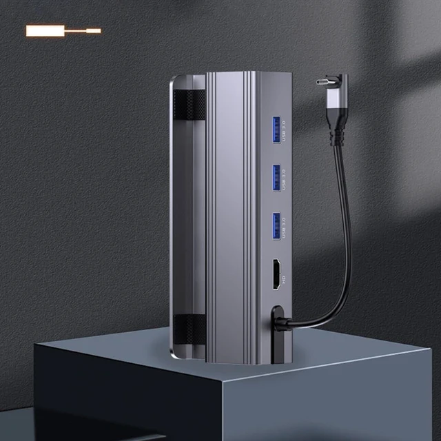 Alt view image 4 of 7 - 6 in 1 Charging Hubs for SteamDeck 4K 60Hz Ethernet and USB Option