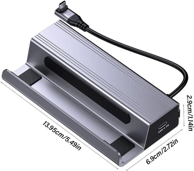 Alt view image 5 of 7 - 6 in 1 Charging Hubs for SteamDeck 4K 60Hz Ethernet and USB Option
