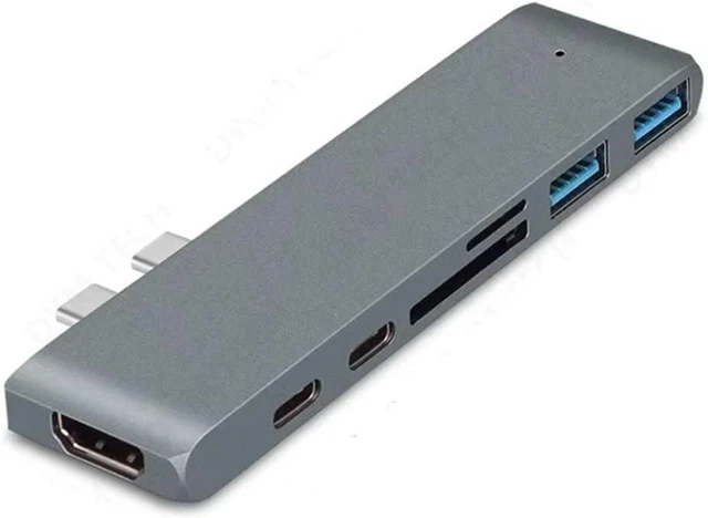 Alt view image 2 of 4 - USB 3.1 TY>pe C Hub to HDMI Adapter 4K .0 TF SD Card Reader Slot PD Compatible with Air Pro M3 M2 M1 Chip(2T 6 in 1 Sliver)