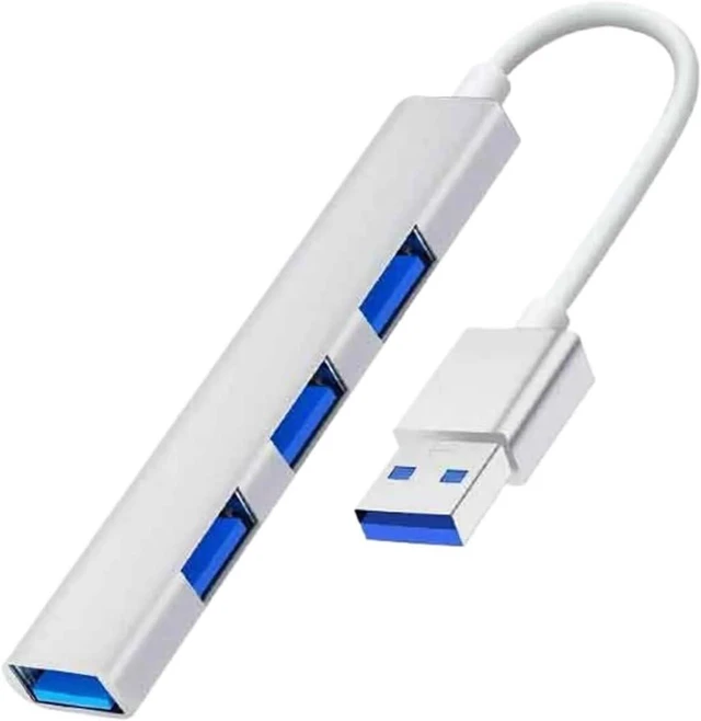 Main image of USB 3.0 Power Adapter 4/7 Port Multi Splitter Hub Multiple Expander Switch 30CM Cable Docking Stations(USB 4 IN1 Silver)