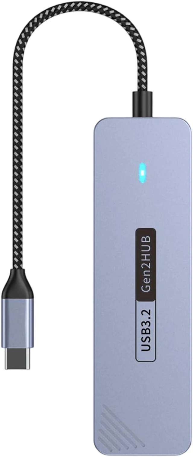 Alt view image 7 of 7 - 4Port USB C Hubs Aluminum USB3.2 Expander 10Gbps Data Transfer Adapter For Laptop Desktop PC Mobile Phones Devices USB C Hubs