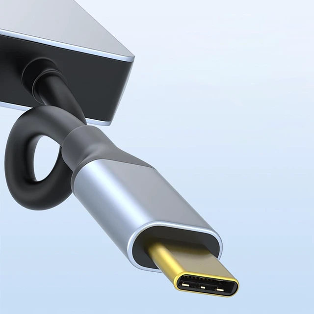 Alt view image 7 of 7 - Aluminum USB C Hub 4 Port 10Gbps High Speed Data Transfer PD100W for Charging Laptop Tablet