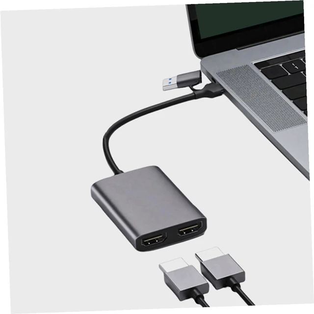 Alt view image 3 of 7 - Type-c with Wide Compatibility to Dual High-Definition Video Adapter USB 3.0 1080p 60hz