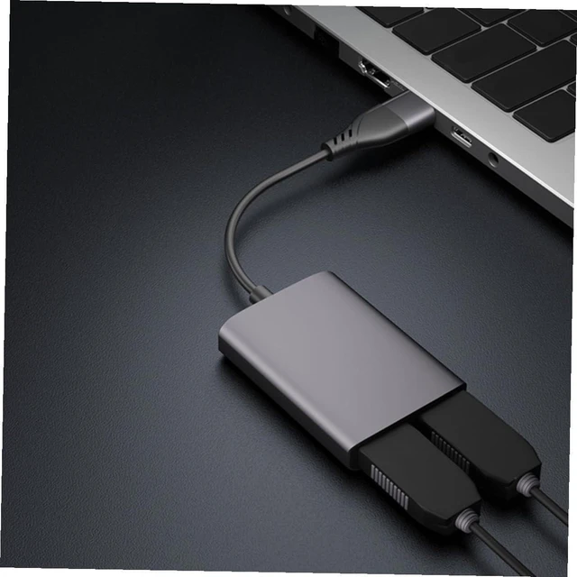 Alt view image 4 of 7 - Type-c with Wide Compatibility to Dual High-Definition Video Adapter USB 3.0 1080p 60hz