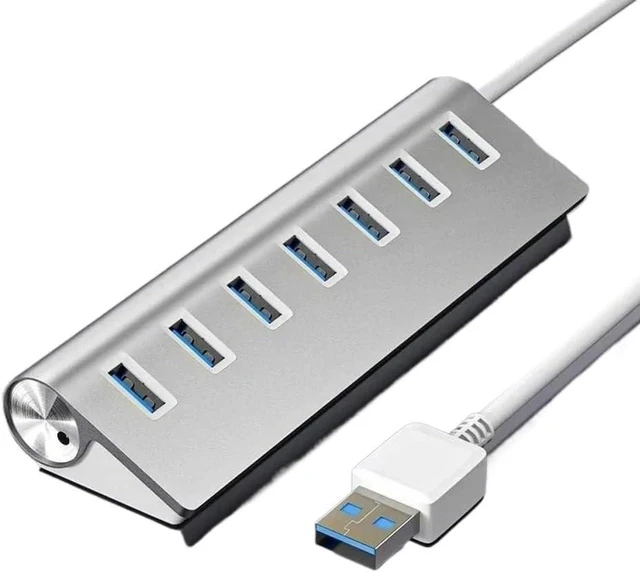 Alt view image 2 of 3 - 5Gbps USB 3.0 HUB 4/7Port USB 3.0 Port Aluminum USB Splitter Docking Station Expander for Laptop Computer PC(7 in 1)
