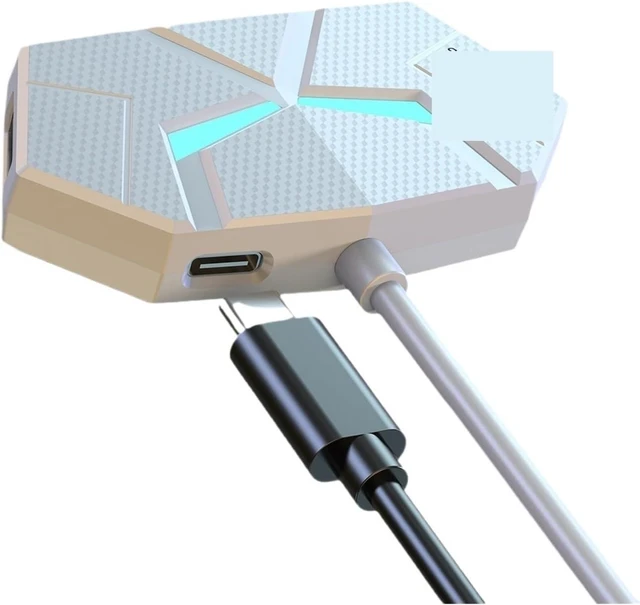 Main image of 0.6CM/1.2M HUB 7-Port Compatible USB2.0 Expansion Splitter Laptop Connect Hard Drive Computer Type-C Stable Transfer Data(4 Ports-White-0.6CM)