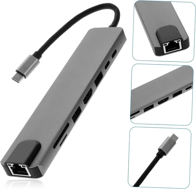 Alt view image 3 of 7 - SEWACC Type C USB Hub Docking Station with Display Pd Charging Gigabit Ethernet and Multiple USB Ports