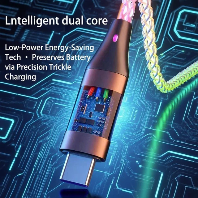 Alt view image 3 of 4 - Dynamic RGB USB Extension Hub (3-in-1) - High-Speed Data Transmission and Charging Port for laptops, Supports Fast Charging, and Features Colorful Lighting Effects
