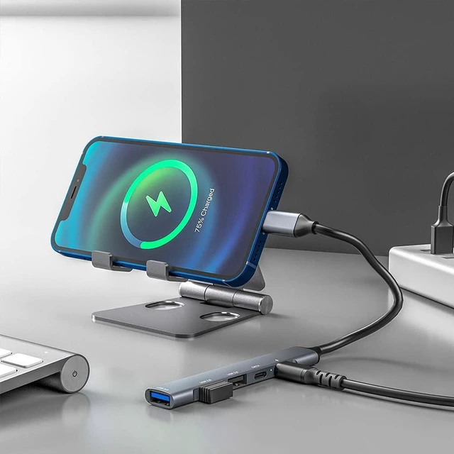 Alt view image 2 of 7 - High Speed 5-Port USB Hub, Multi-USB Port Docking Station, Fast Data Transfer USB Splitter for PC,