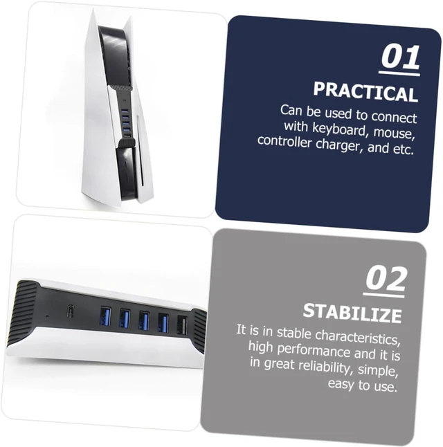 Alt view image 2 of 7 - Mikikit 3pcs USB Hub Compatible Desktop Hub USB Splitter Extension Adapter for Laptop Docking Station