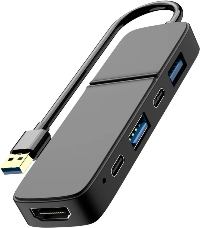 Main image of FAWETTY USB Hub 5 in 1 Multiport Adapter 4K HDMI, 60W Power Delivery, 1 USB-A Data Ports for MacBook Pro/Air, iPad Pro, iMac, iPhone 15 Pro/Pro Max, XPS, Thinkpad