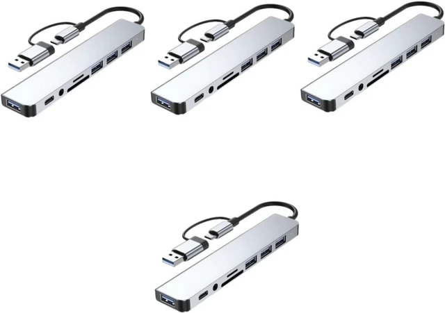 Main image of Uonlytech 4pcs USB Hub Splitter Adapter Additional Ports for Laptop Multi-Port USB Expander Connector